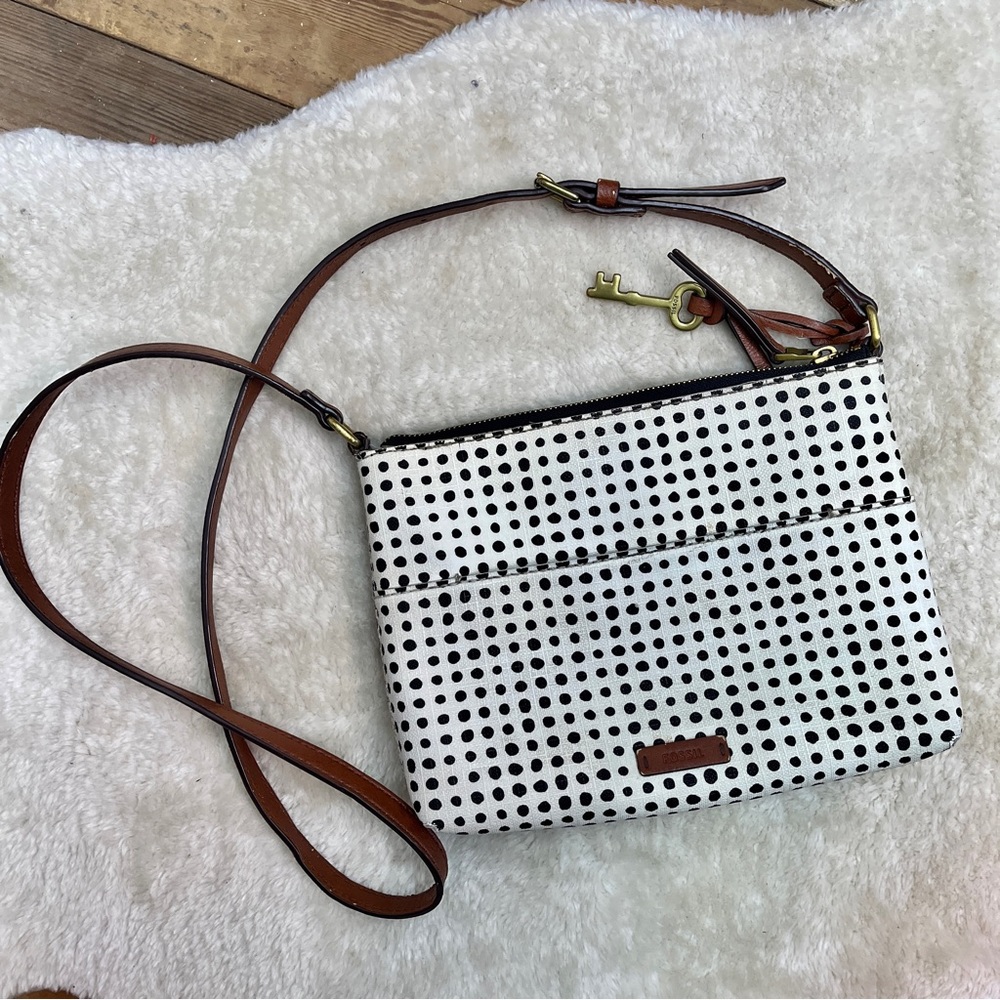Fossil "Fiona Small" Polka Dot Crossbody